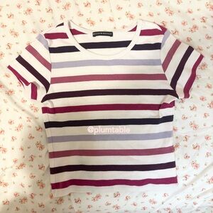 Brandy Melville Multicolor Striped Crop Top